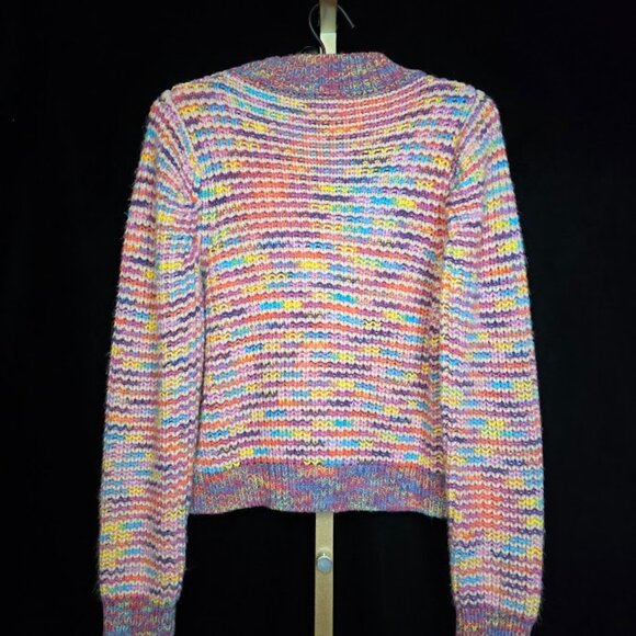 &Merci Knit Long Sleeve Rainbow Sweater Cardigan M - Picture 7 of 12